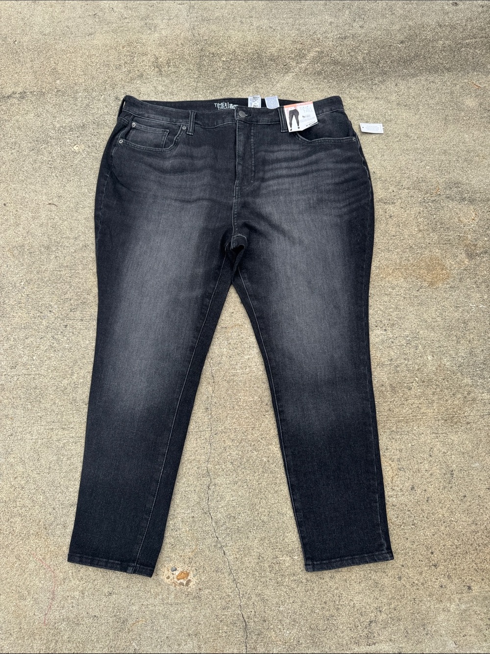 Time and Tru Women's High Rise Jeans in Charcoal Black Wash